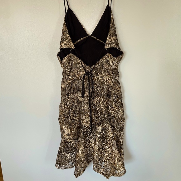 NEW Free People Sierra Lace Mini Dress in Sand Combo - Picture 6 of 8